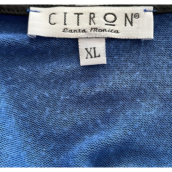 CITRON SANTA MONICA Women's Size XL Blue Black Tie Dye Long Sleeve Pullover Top - Picture 2 of 6